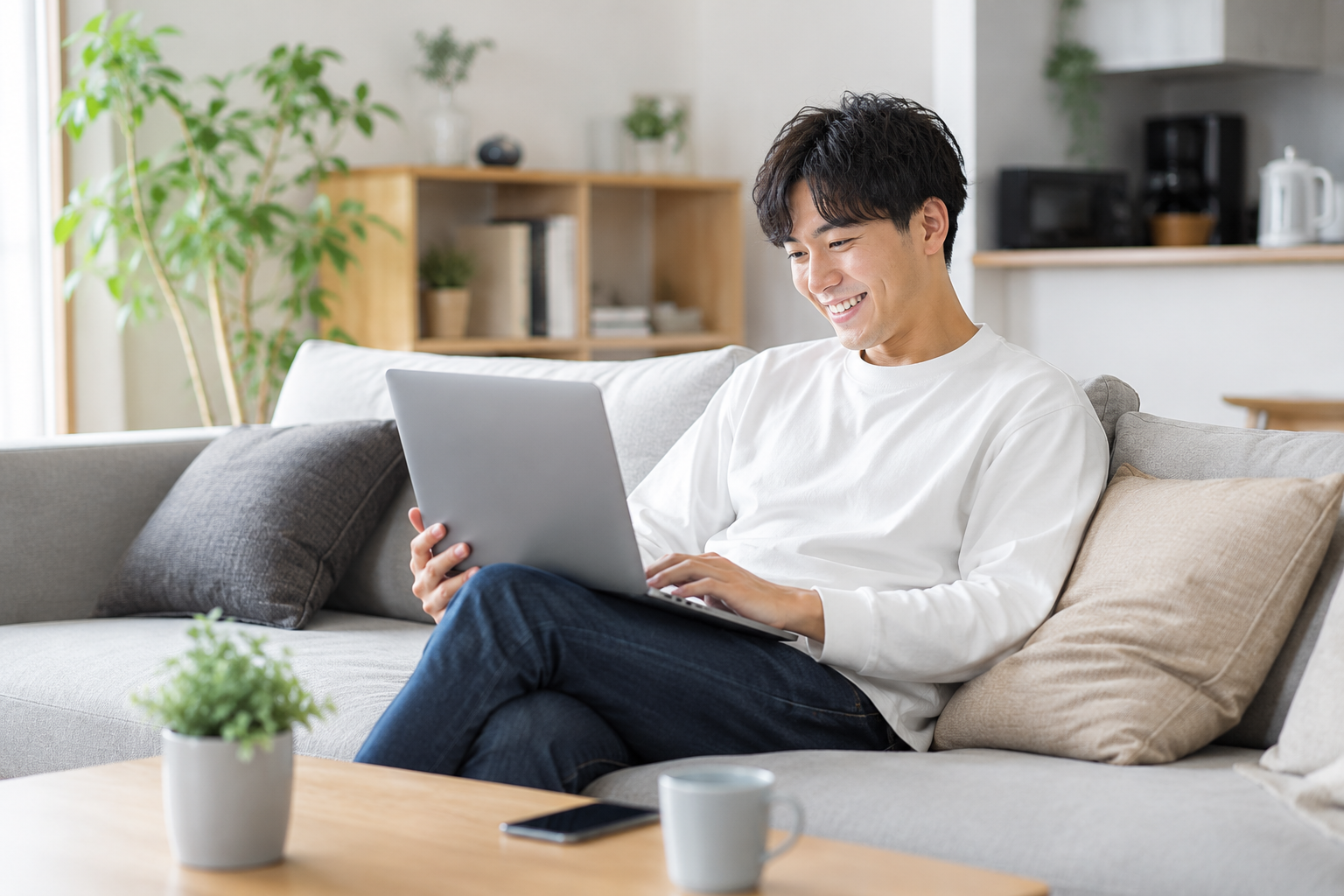 入居者がインターネットを利用しているイメージ